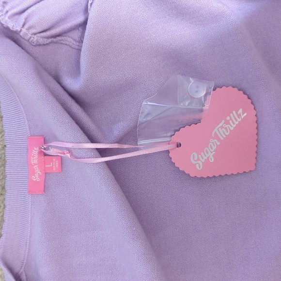 Lavender cropped cardigan - Picture 6 of 7